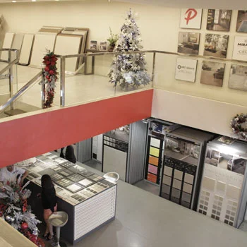 View across both floors of the Prime showroom